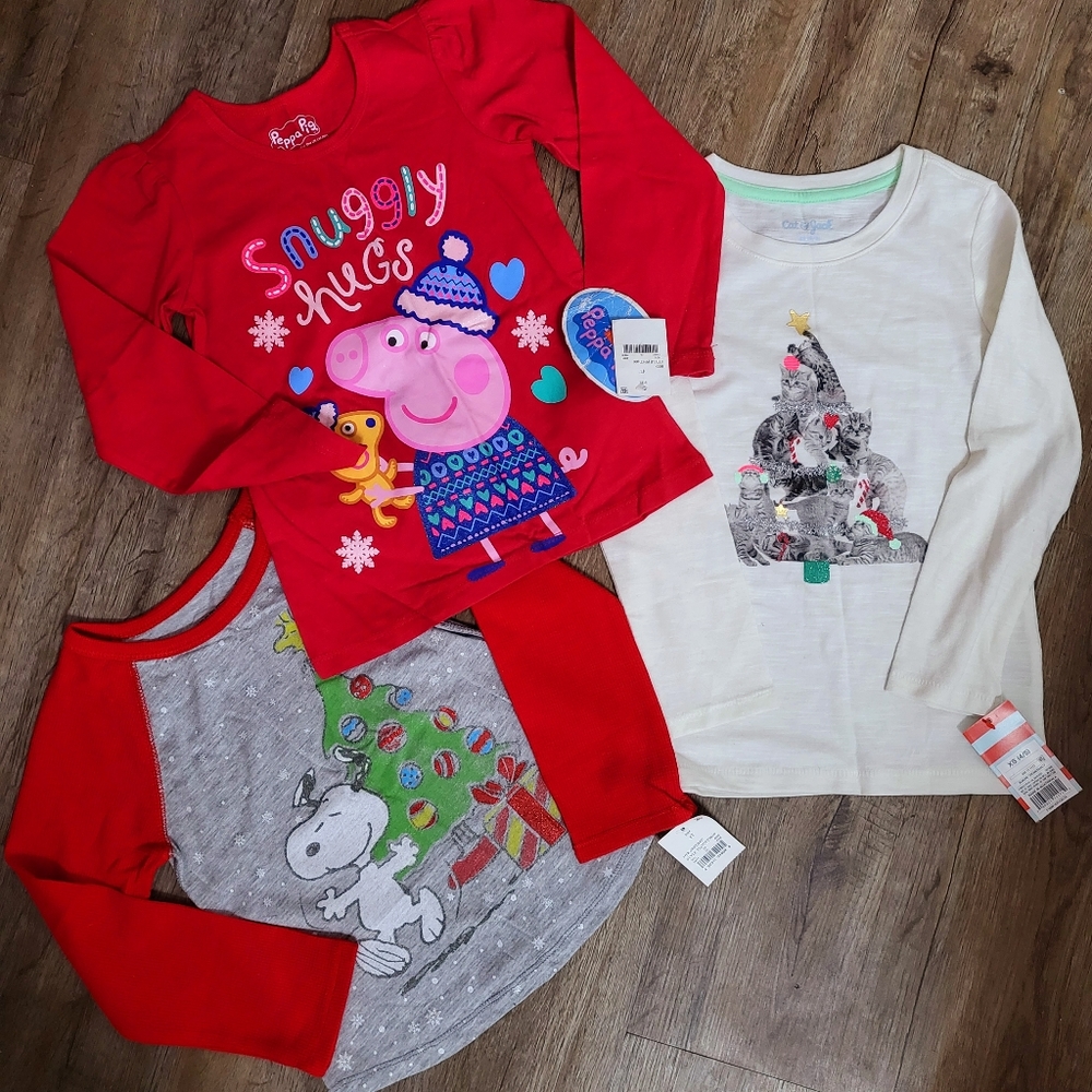 NWT (3) Bundle Christmas Long Sleeves Shirts